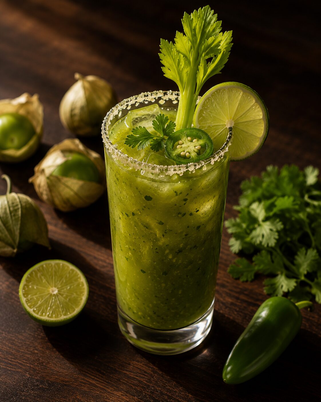The Green Mary — tomatillo Bloody Mary
